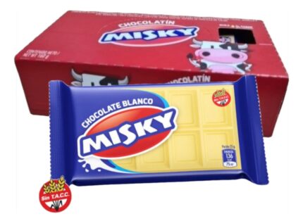Chocolatin misky 8 gr caja x 20 uni blanco
