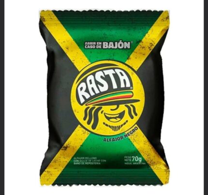 Alfajor rasta negro 70 gr
