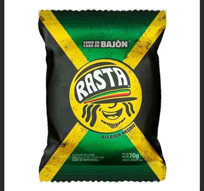Alfajor rasta negro 70 gr - Imagen 1