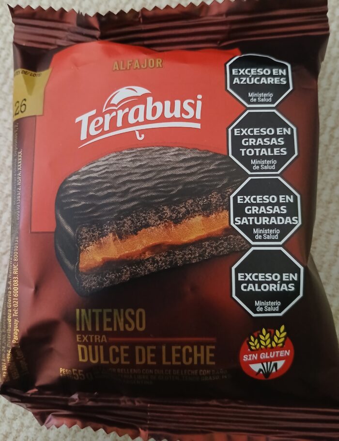 Alfajor terrabussi intenso dulce de leche sin gluten 55 gr - Imagen 1